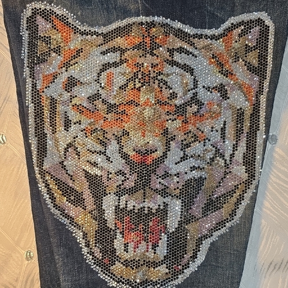 Philipp Plein Dark Blue Skinny Jeans with Embroidery - Picture 4 of 12